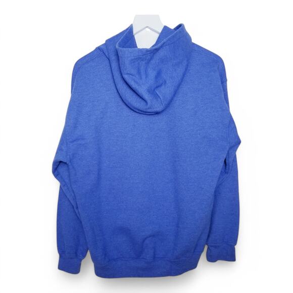 CALIFORNIA Bear Blue Popover Hoodie Kanga Pocket Gildan Heavy Blend - Size M - Picture 5 of 7